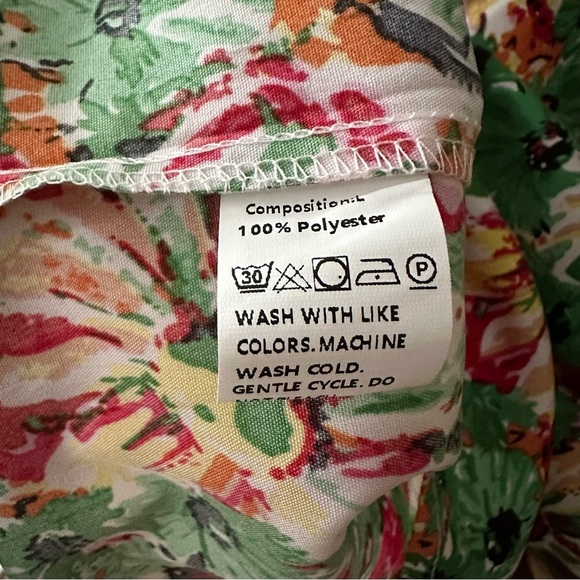 Skue Floral Ruffle Cap Sleeve Top Blouse Tie Back - Large - Picture 9 of 11